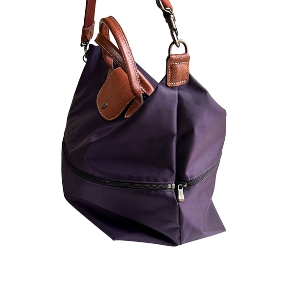 Longchamp Le Pliage Expandable Travel Nylon Crossbody Unisex Weekender Bag - Picture 6 of 12